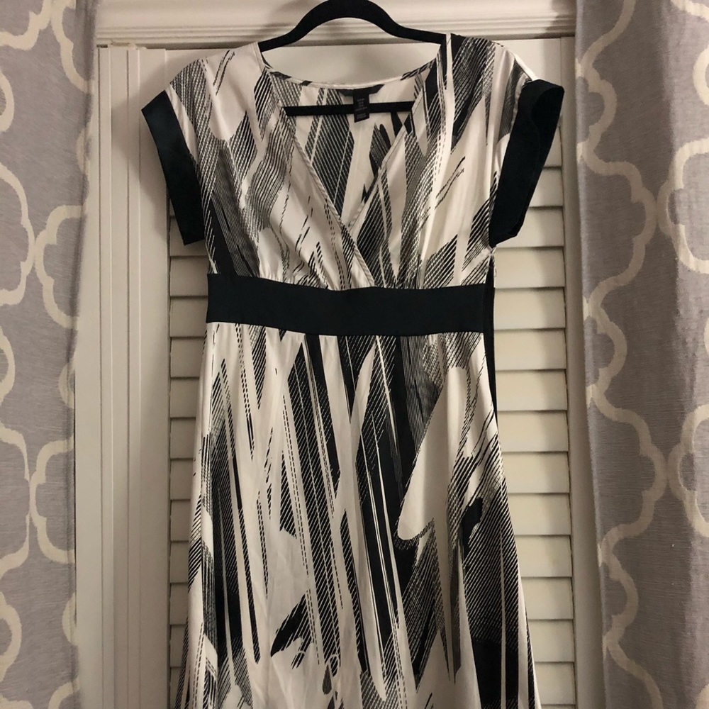Satin faux wrap dress